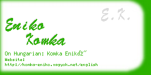 eniko komka business card